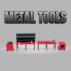 American Diorama - Metal Diecast Tools set