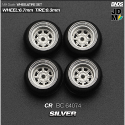 BNDS - Wheel/Tire Set, 15in Hayashi CR, Silver