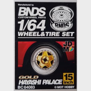 BNDS - Wheel/Tire Set, 15in Hayashi Palace, Gold
