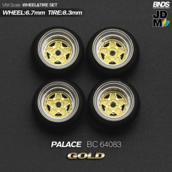BNDS - Wheel/Tire Set, 15in Hayashi Palace, Gold