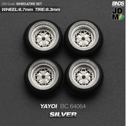 BNDS - Wheel/Tire Set, 15in Hayashi Yayoi, Silver