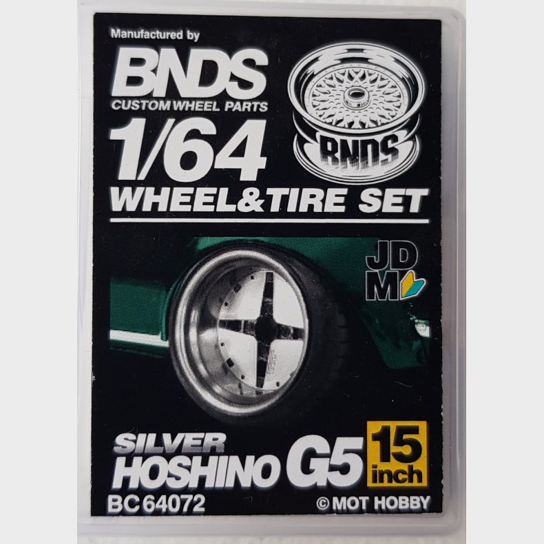 BNDS - Wheel/Tire Set, 15in Hoshino G5, Silver