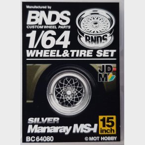 BNDS - Wheel/Tire Set, 15in Manaray MS-1, Silver