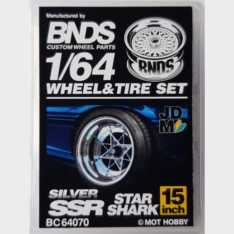 BNDS - Wheel/Tire Set, 15in SSR Star Shark, Silver