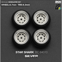 BNDS - Wheel/Tire Set, 15in SSR Star Shark, Silver