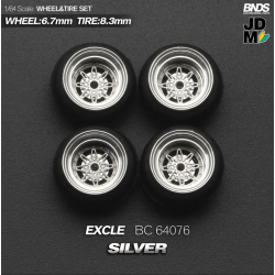 BNDS - Wheel/Tire Set, 15in Work Equip Excel, Silver