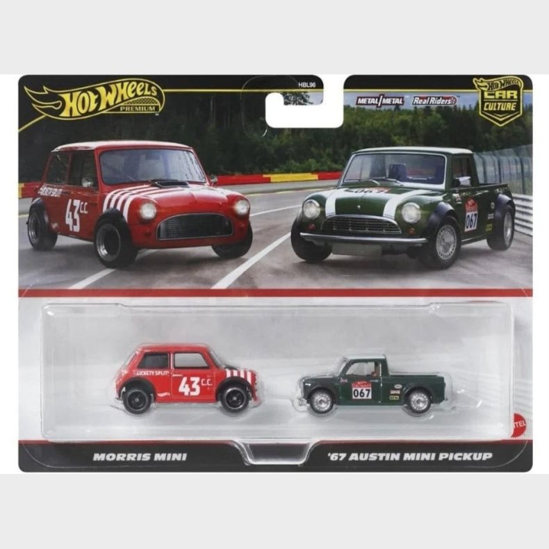 HW Premium - 2-pack, Morris Mini &amp; 1967 Austin Mini Pickup
