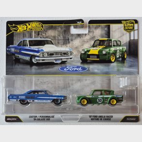 Hot Wheels - 2-pack, 1964 Custom Galaxie 500 & 1967 Ford Anglia Racer