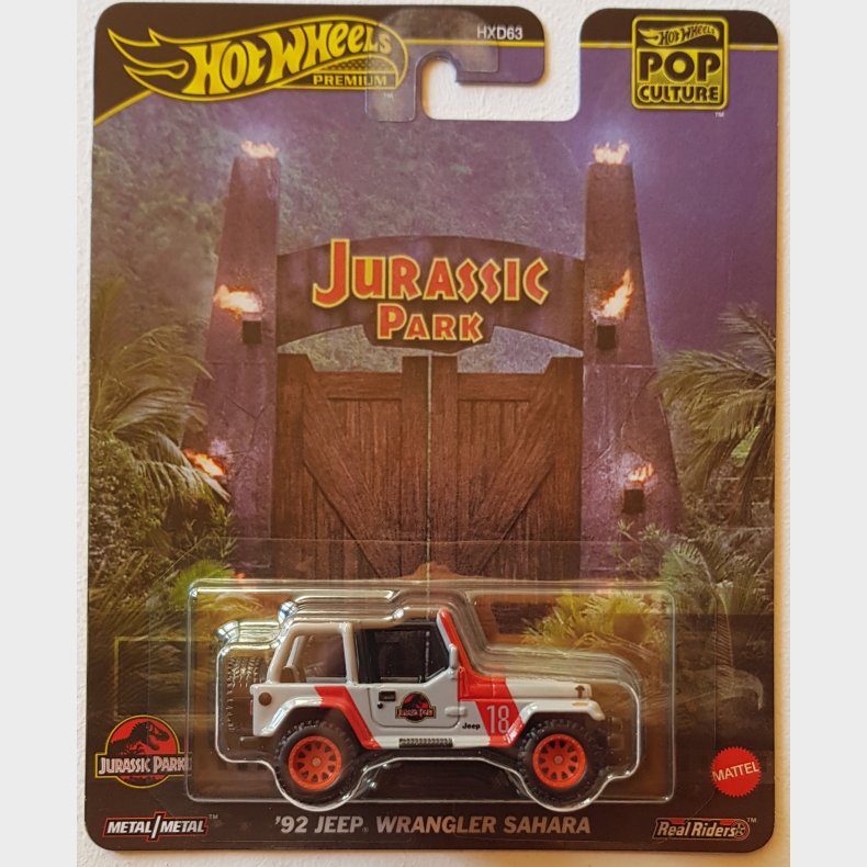 Hot Wheels - 1992 Jeep Wrangler Sahara Jurassic Park