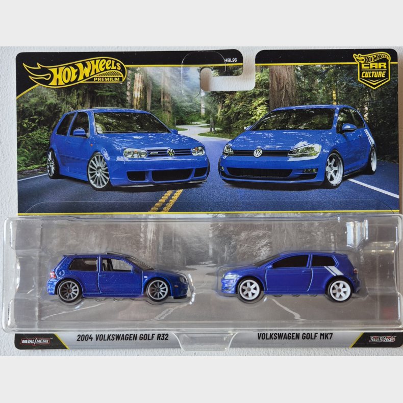 Hot Wheels - 2-pack, 2004 Volkswagen Golf R32 &amp; Volkswagen Golk Mk7 STI