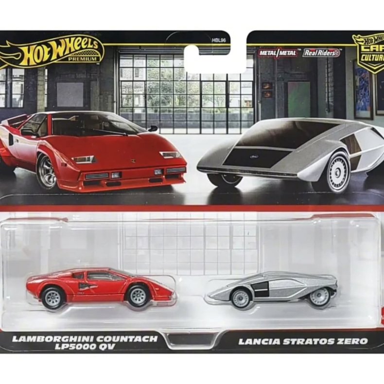 HW Premium - 2-pack, Lamborghini Countach LP5000 QV &amp; Lancia Stratos Zero
