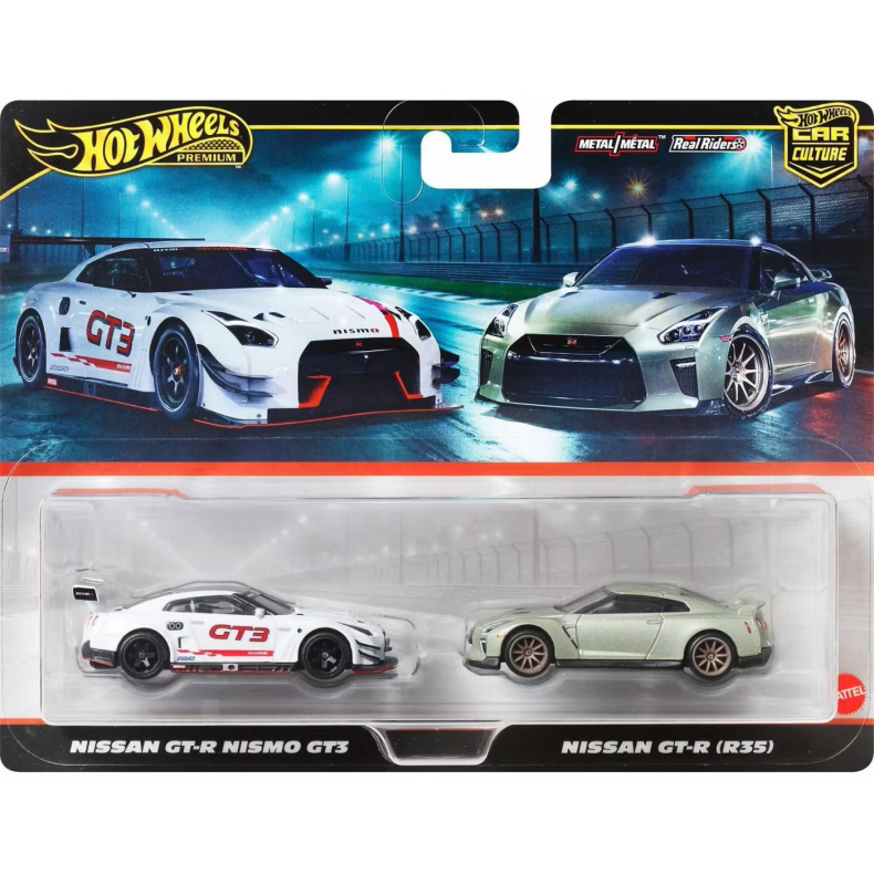 Hot Wheels - 2-pack, Nissan GT-R Nismo GT3 &amp; Nissan GT-R (R35)