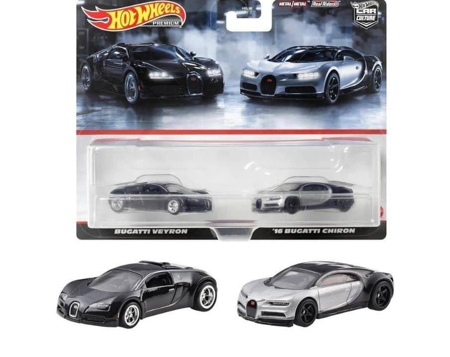 HW Premium 2 pack Bugatti Veyron Chiron