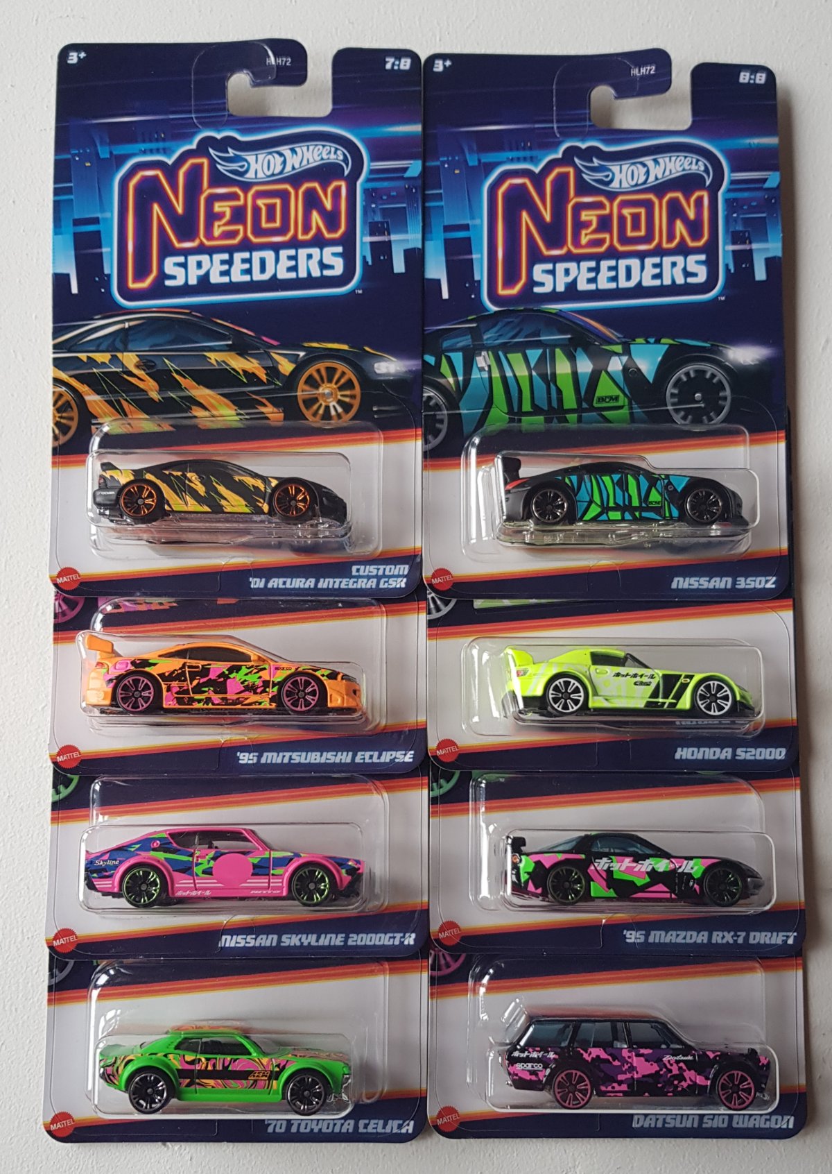 Hot Hot Wheels neon speeders set