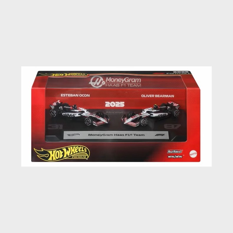 Hot Wheels Premium - MoneyGram Haas F1 Team, 2-pack (2026)