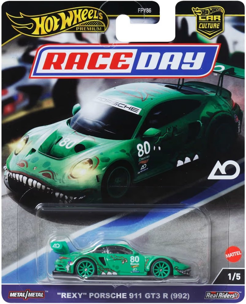 Hotwheels Porsche 911 GT3 R 992 rexy 10台 Hot Wheels Car Culture Race Day Rexy Porsche 911 GT3 R 992