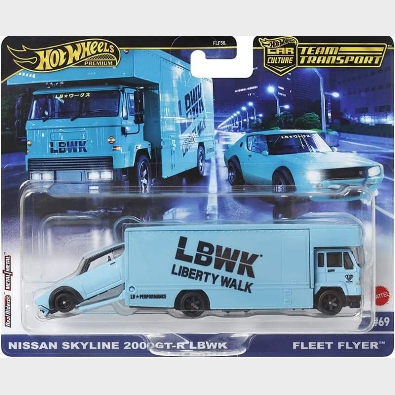 Hot Wheels - #69 Nissan Skyline 2000 GT-R and Fleet Flyer