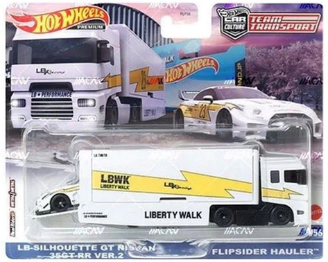 Hot Wheels - #56 LBWK WORKS Nissan 35GT-RR and Flipside Hauler