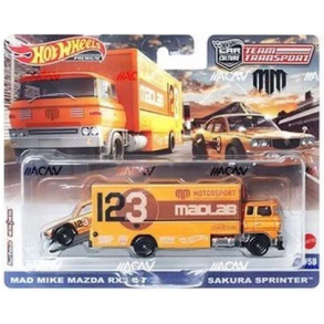 Hot Wheels - #58 Mad Mike Mazda RX3 and Sakura Sprinter