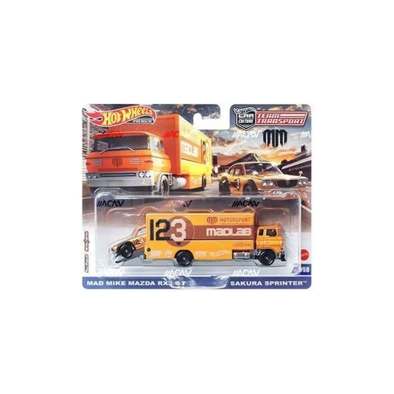 Hot Wheels - #58 Mad Mike Mazda RX3 and Sakura Sprinter