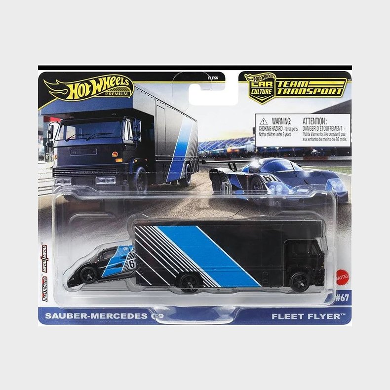 Hot Wheels - #67 Sauber Mercedes C9 and Fleet Flyer