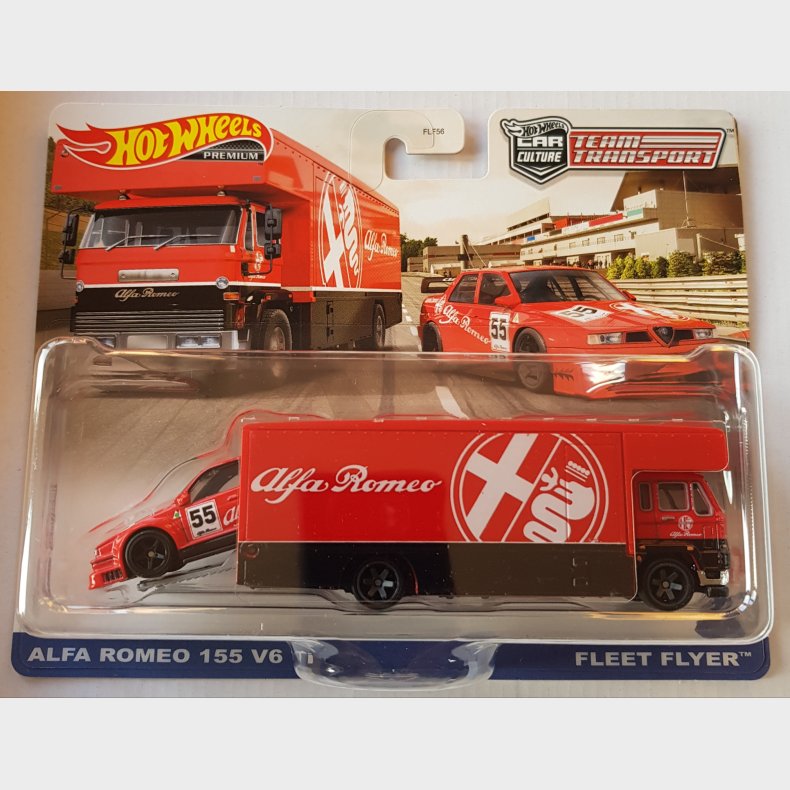 Hot Wheels - #53 Alfa Romeo 155 V6 Ti and Fleet Flyer