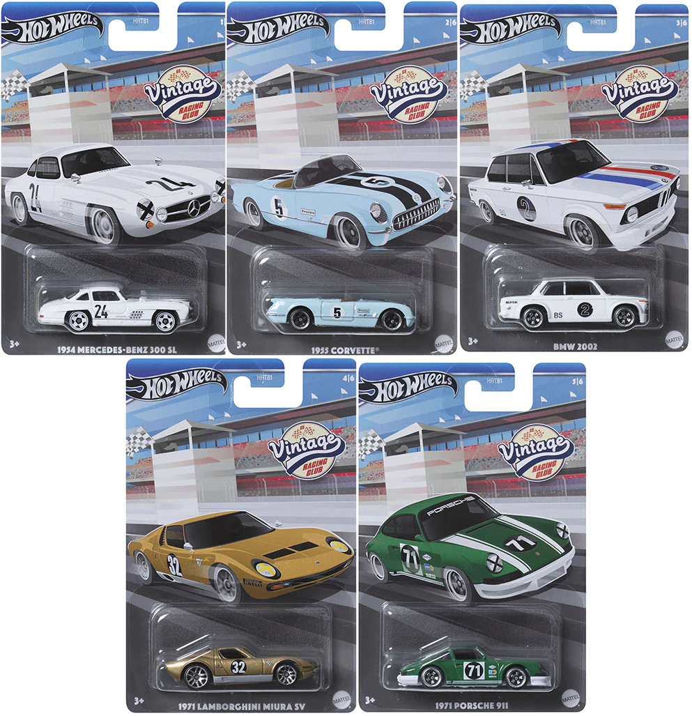Hot Wheels Vintage Car Club Mix 1 5 6 2024