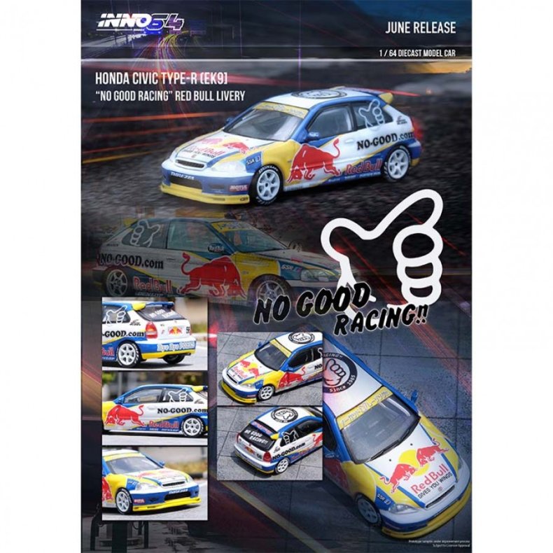 INNO64 - Honda Civic Type R EK9, No Good Racing Red Bull