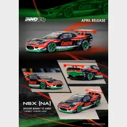 INNO64 1/64 NSX NA1 ロケットバニーV2 Castrol 無限 Honda NSX (NA1) Rocket Bunny V2 Aero CASTROL Concept Livery