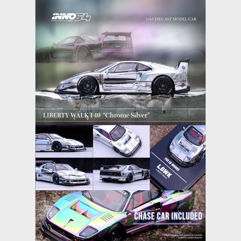 INNO64 - LBWK F40, Chrome Silver
