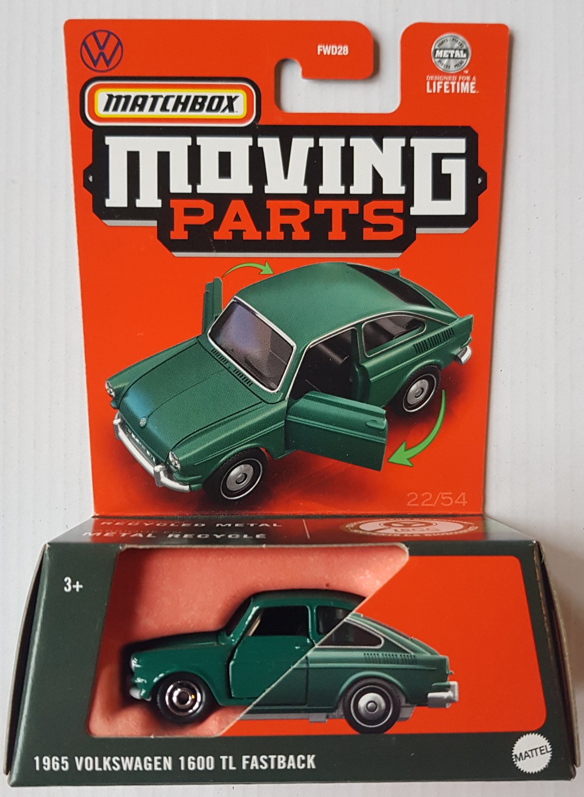 1965 Volkswagen 1600 TL (Fastback) ミニカー Matchbox_1965_Volkswagen_1600_