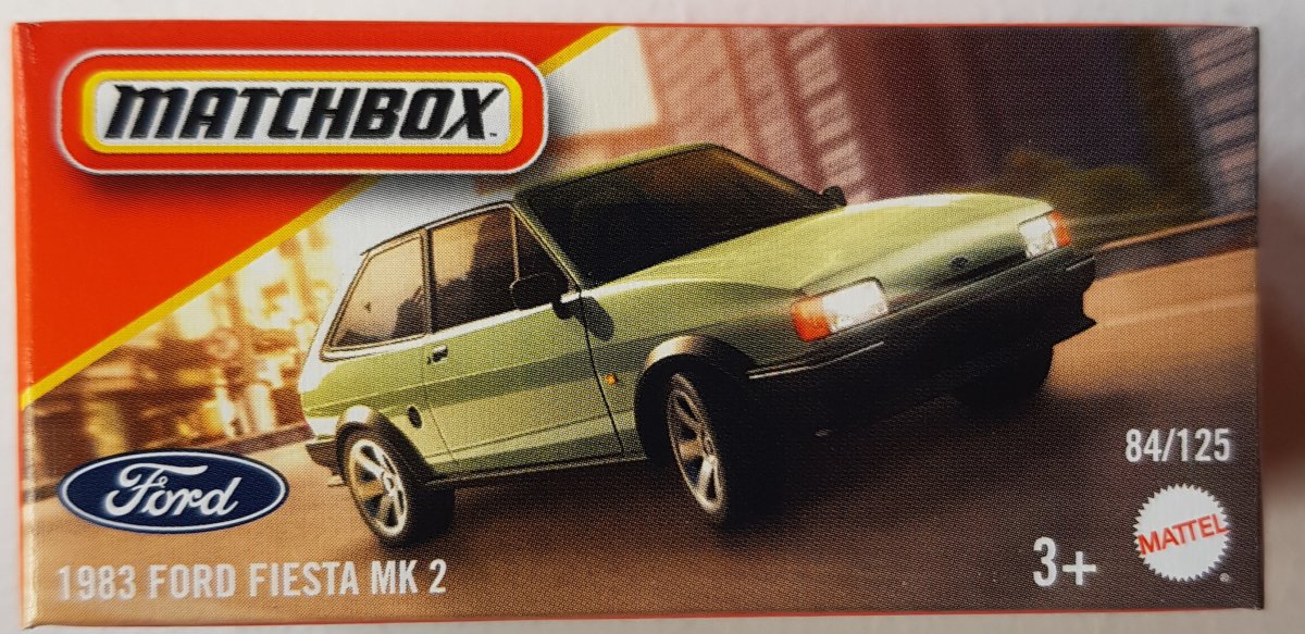 Matchbox 1:64 Ford Fiesta MK2 1983 – Kleines Sammelauto, 2,5x7,5x3,5 Cm, Mit Drehenden Rädern