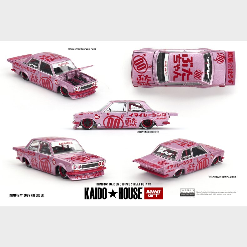 Mini GT, Kaido House - 1969 Datsun 510 Pro Street Buta V1 [Pre-order]