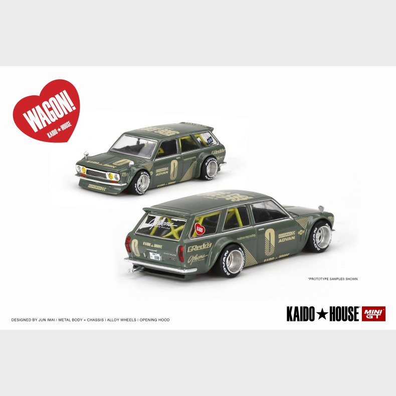 Kaido House - Mini GT - Datsun Kaido 510 Wagon, Green
