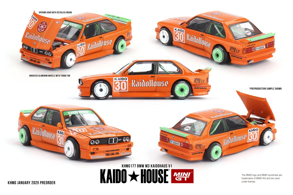 Mini GT - 1989 BMW M3 (E30) V1 (Orange)