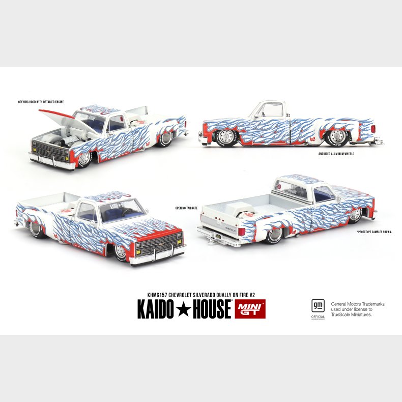 Mini GT - 1980 Chevrolet Silverado Dually On Fire V2 