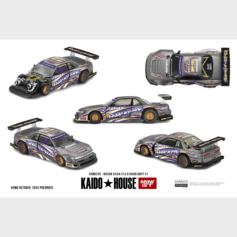 Mini GT, Kaido House - Nissan Silvia S13-R Kaido Drift V1
