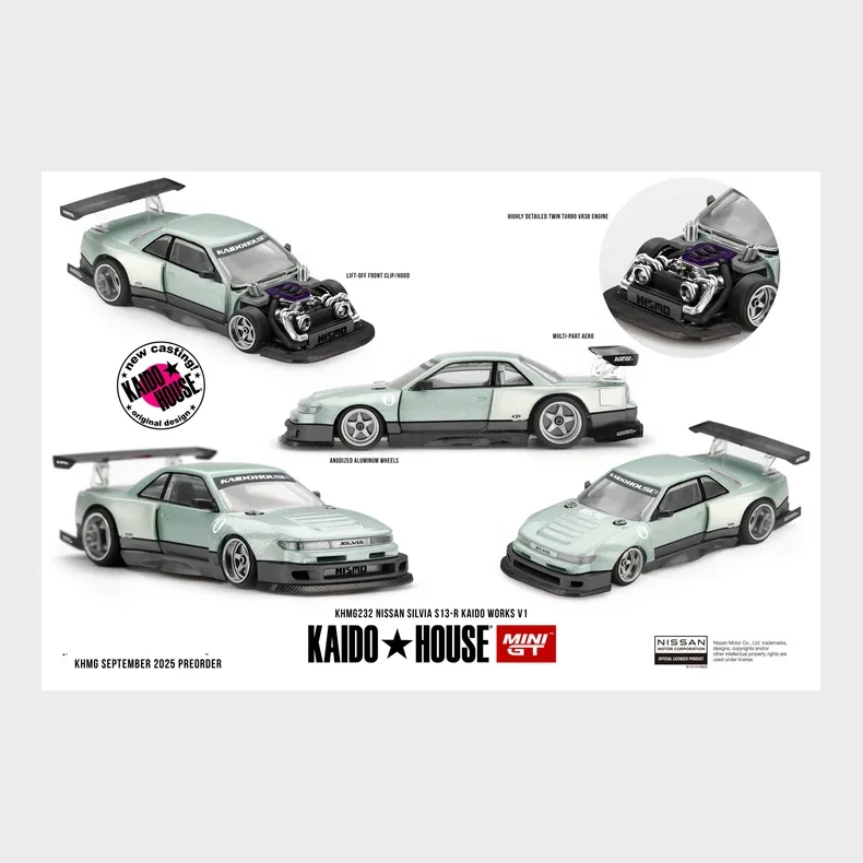 Mini GT, Kaido House - Nissan Silvia S13-R Kaido Works V1