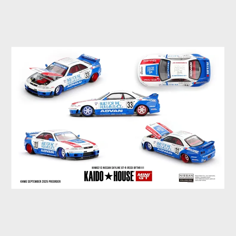 Mini GT, Kaido House - 1995 Nissan Skyline GT-R (R33) BFTHR V1