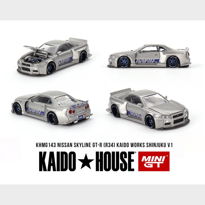 Mini GT - 1999 Kaido House Nissan Skyline GT-R (R34) Shinjuku V1 