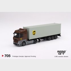 MINI GT Actros UPS　海上コンテナトレーラー1/64　最終値下げ Mini GT 1:64 Mercedes-Benz Actros w/ 40 Ft Container 