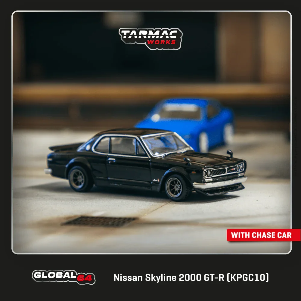 ミニカー1/43 日産 skyline 2000 GT-Rとポルシェ2点セット Tarmac Works - Nissan Skyline 2000 GT-R