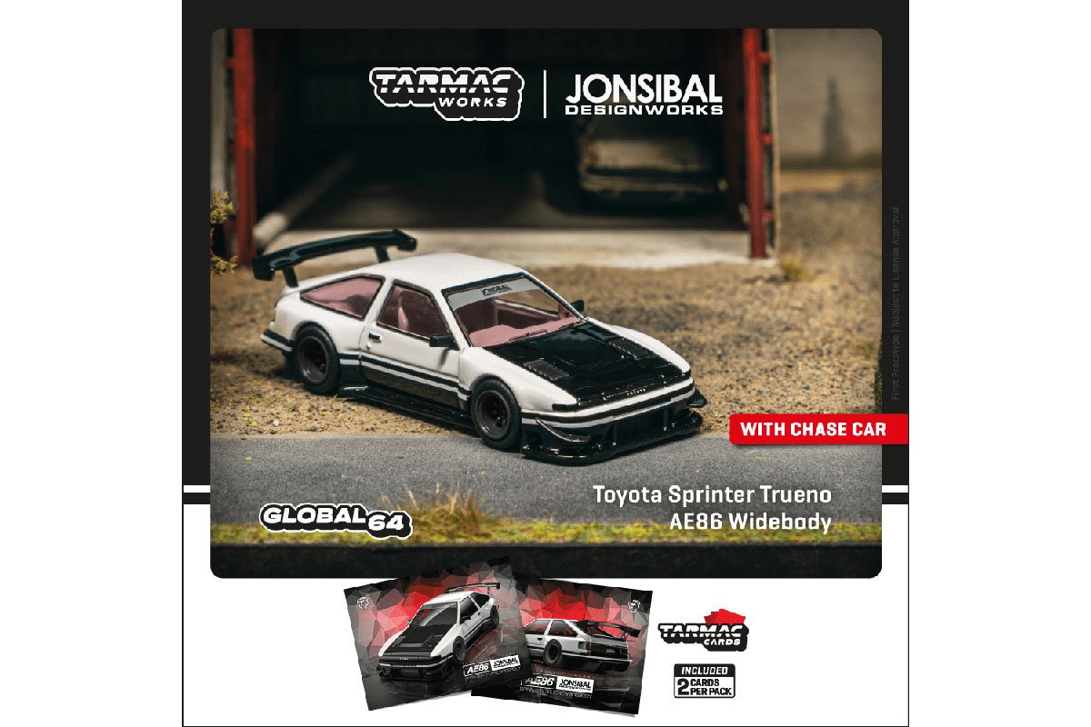 ターマック トヨタ スプリンタートレノ AE86 ワイドボディ チェイスカー Tarmac Works - Toyota Sprinter Trueno AE86 Widebody